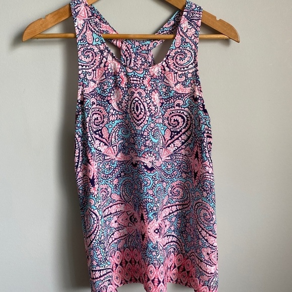 Paraphrase Women's Pink‎ / Blue Abstract Boho Tunic Tank Top Size Small - Picture 5 of 12